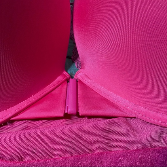 Torrid XO Pink Plunge Push-Up Front-Close Underwire Lace Bra Size 46DDD - Picture 14 of 16